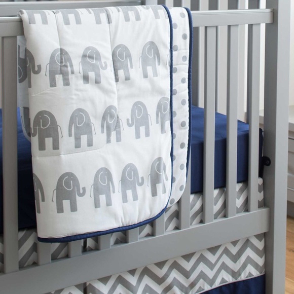 carousel design Other - Carousel Designs - Blue & Grey Elephant Nursery Crib Bedding Duvet and blanket